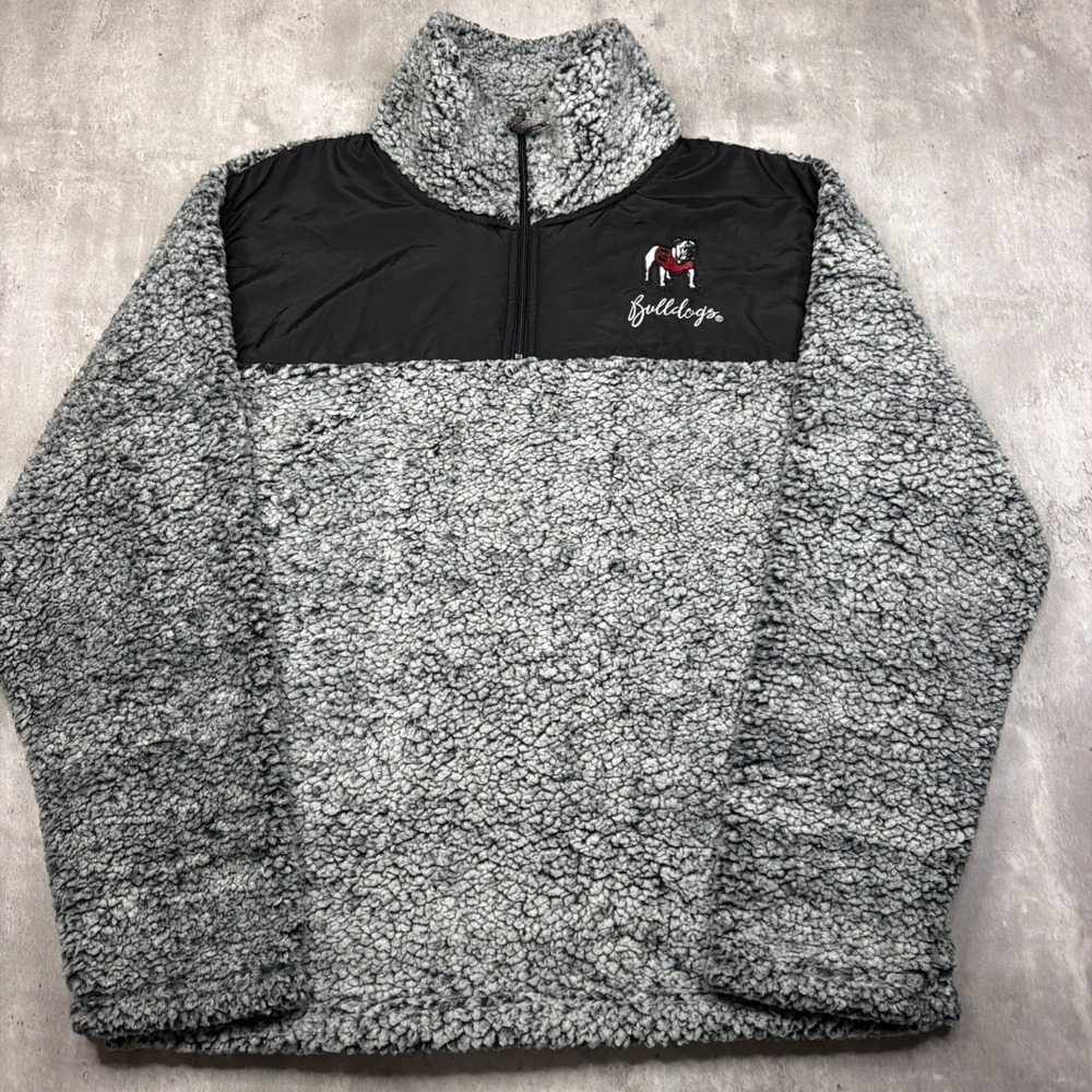 Gameday Couture Georgia Bulldogs Sherpa Pullover Fleece 1/4 Zip XXL NCAA